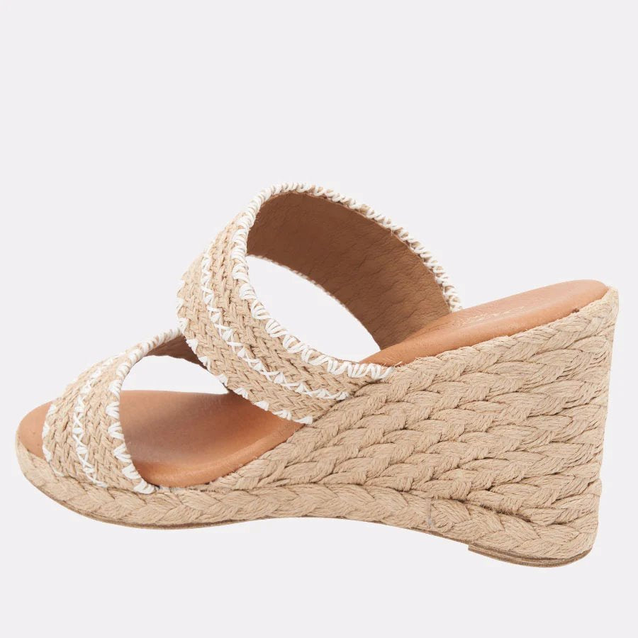 Nolita Raffia Natural White Shoes - Wedges - Espadrille Andre Assous 