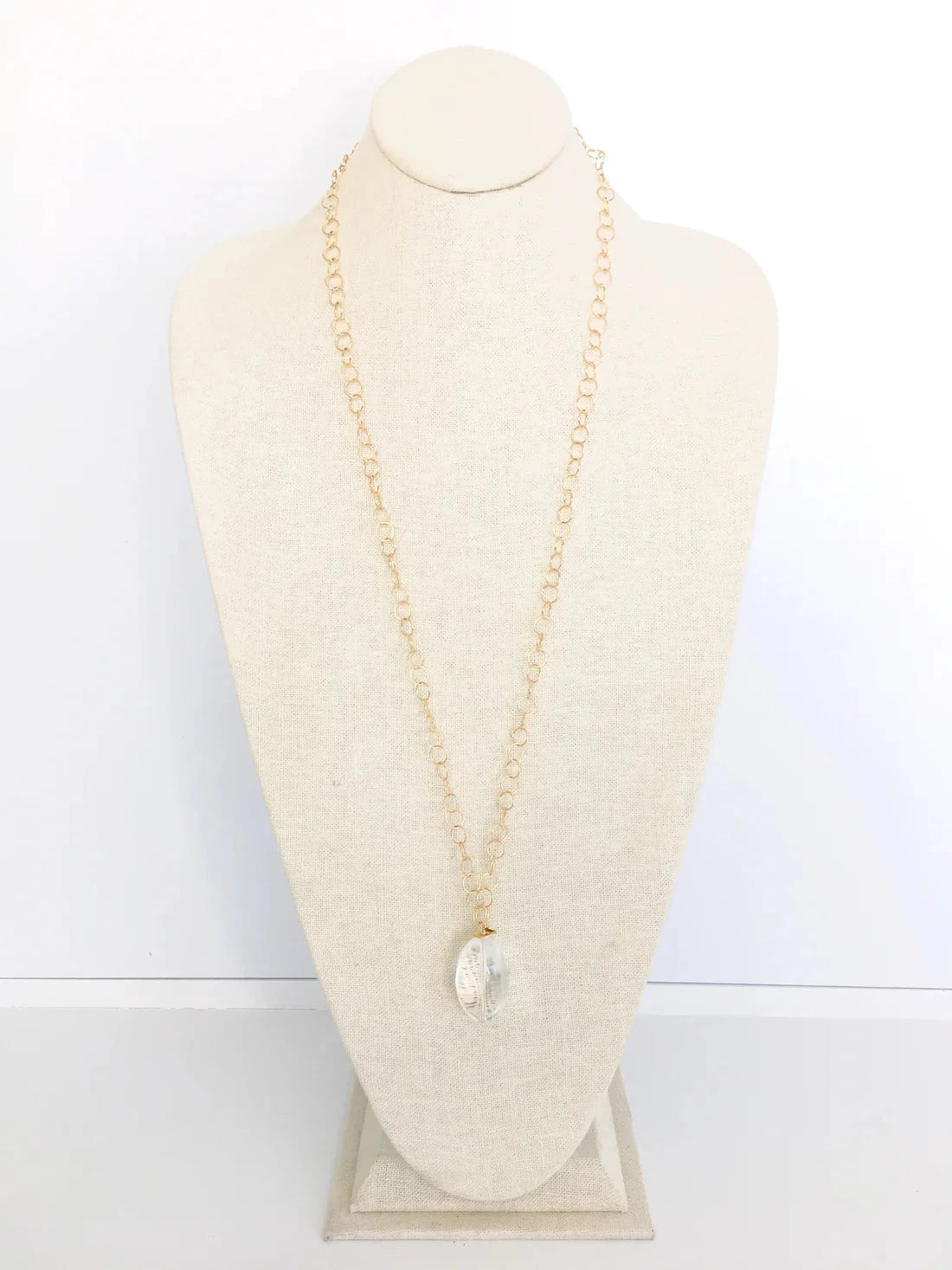 Mia Necklace Clear/Gold Necklaces In2Design 