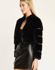 Abril Faux Fur Jacket Black Jackets - Blazers Caballero 