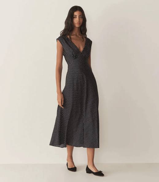 Tahlia Dress Hepburn Dot Dresses - Short Doen 