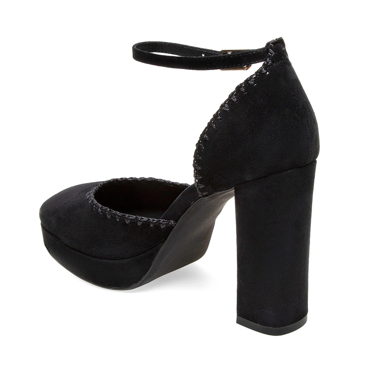 Addie Suede Black Shoes - Pumps - High Silent D 