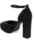 Addie Suede Black Shoes - Pumps - High Silent D 