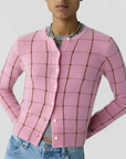 Jane Checker Cardigan Sprinkle / Burnt Sienna