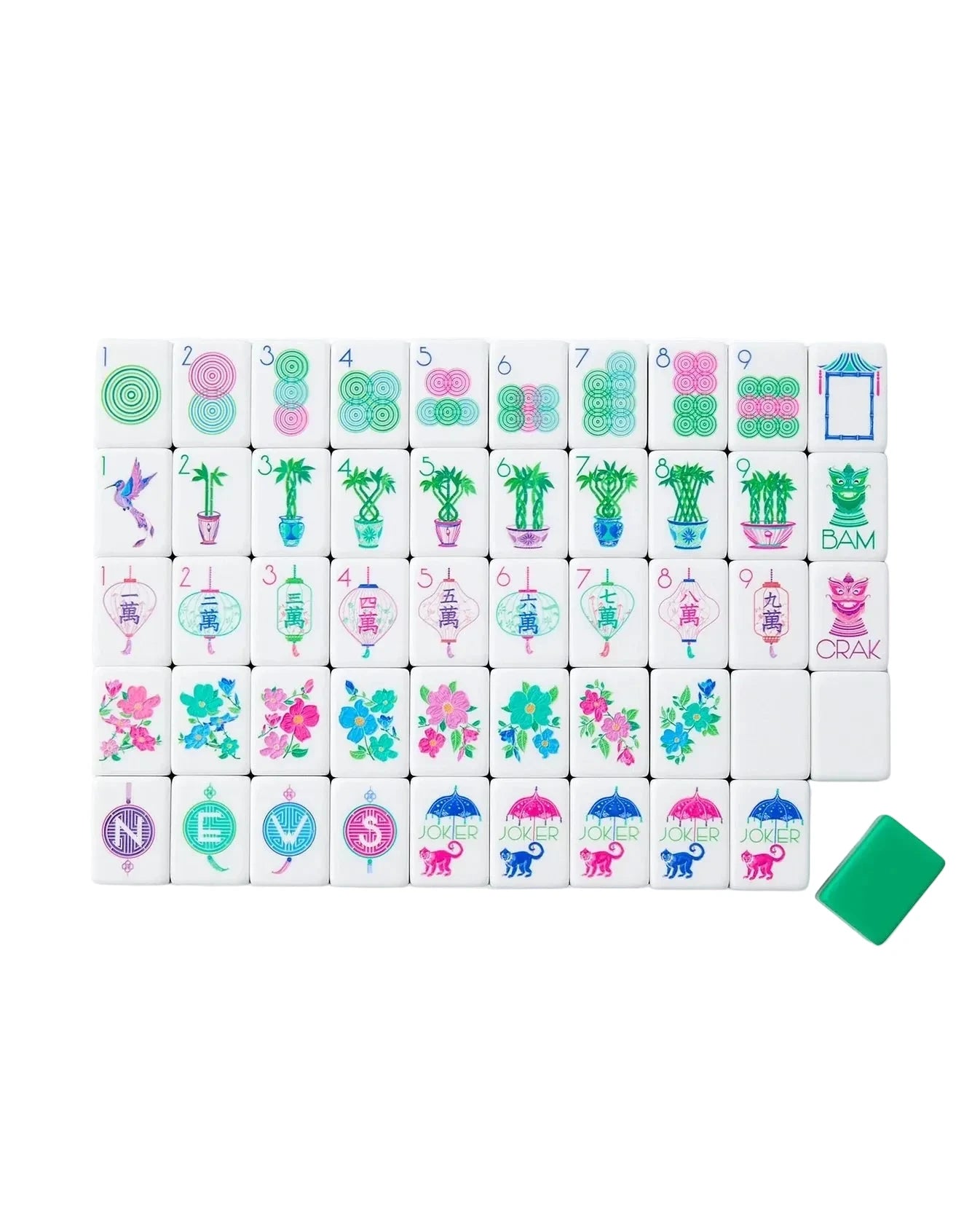 Jasmine Mahjong Tiles Home Decor - Games Oh My Mahjong 