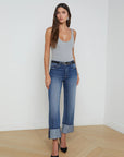 Leighton Ultra High Rise Cuff Stovepipe Arco Denim - Cropped & Ankle L'Agence 