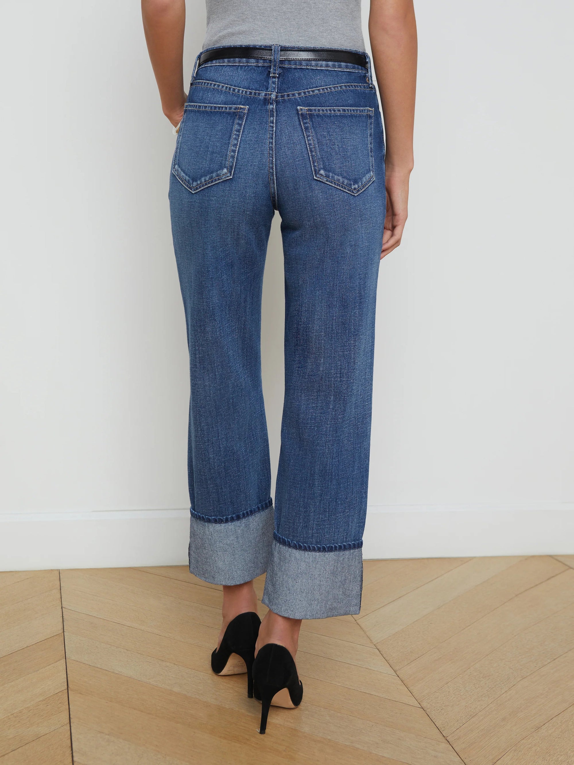 Leighton Ultra High Rise Cuff Stovepipe Arco Denim - Cropped & Ankle L'Agence 