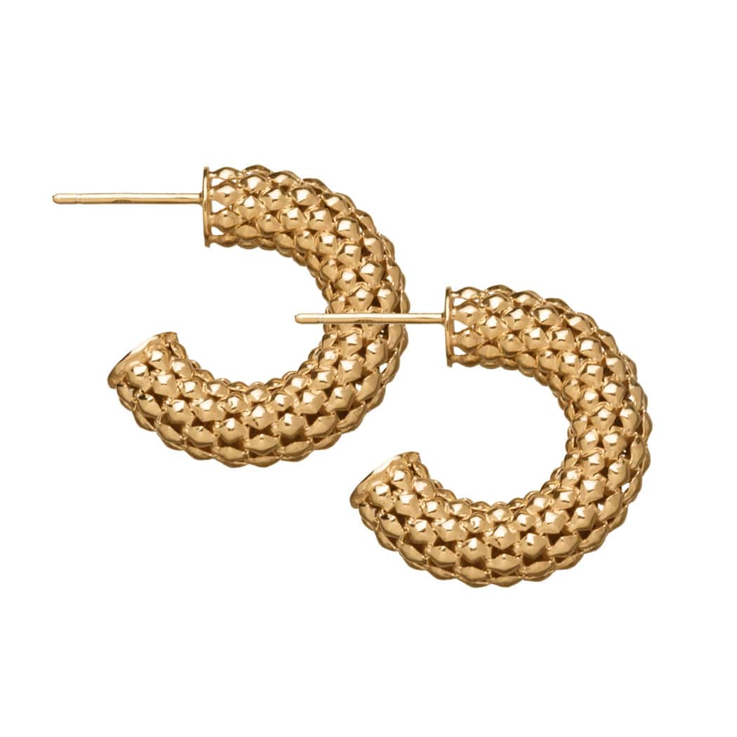 Aisha 1" Hoops Gold PB Earrings Jennifer Zeuner 