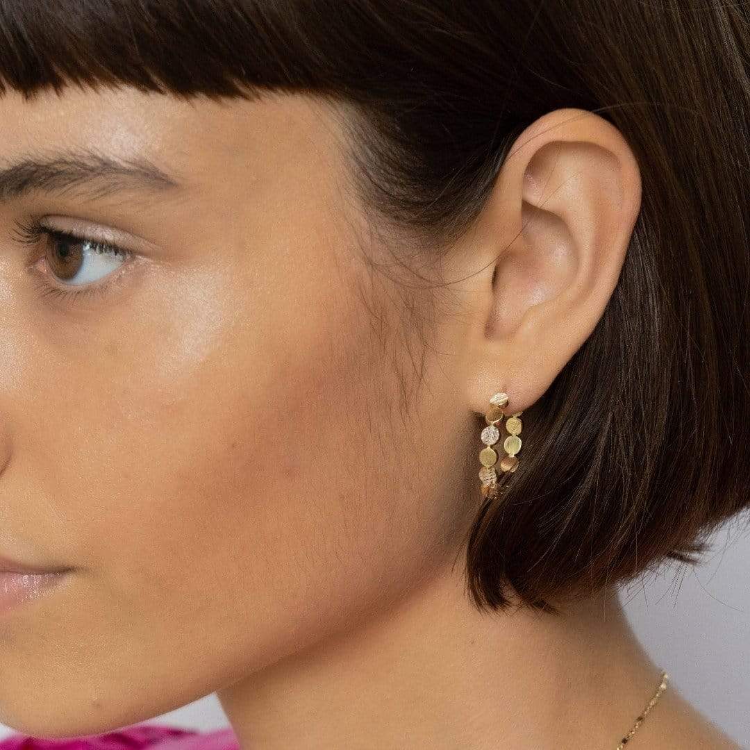 Bea 1" Hoops Gold PB Earrings Jennifer Zeuner 