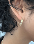 Bo 3/4" Hoops Gold Earrings Jennifer Zeuner 