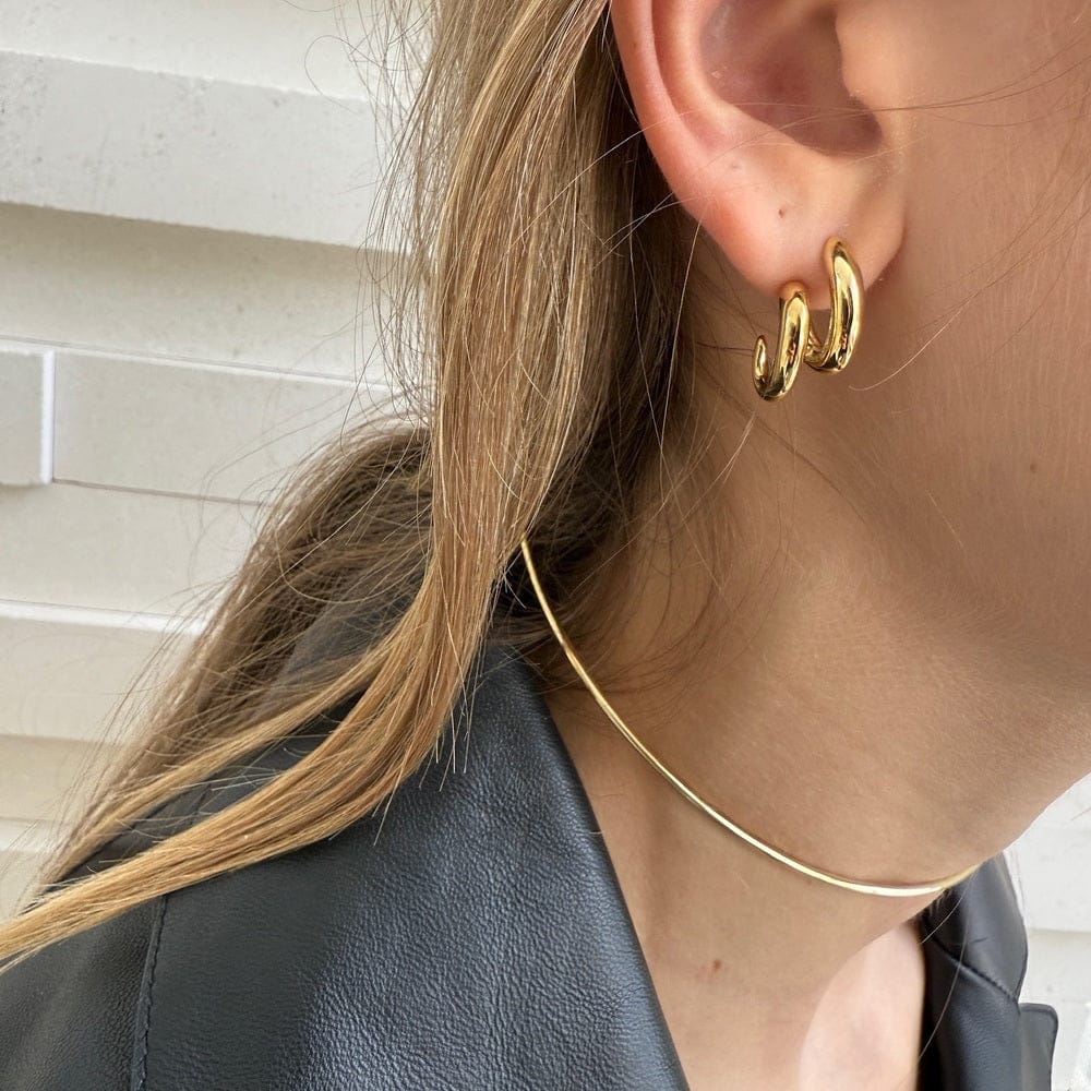 Haze 1" Earrings Gold