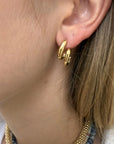 Haze 3/4" Earrings Gold