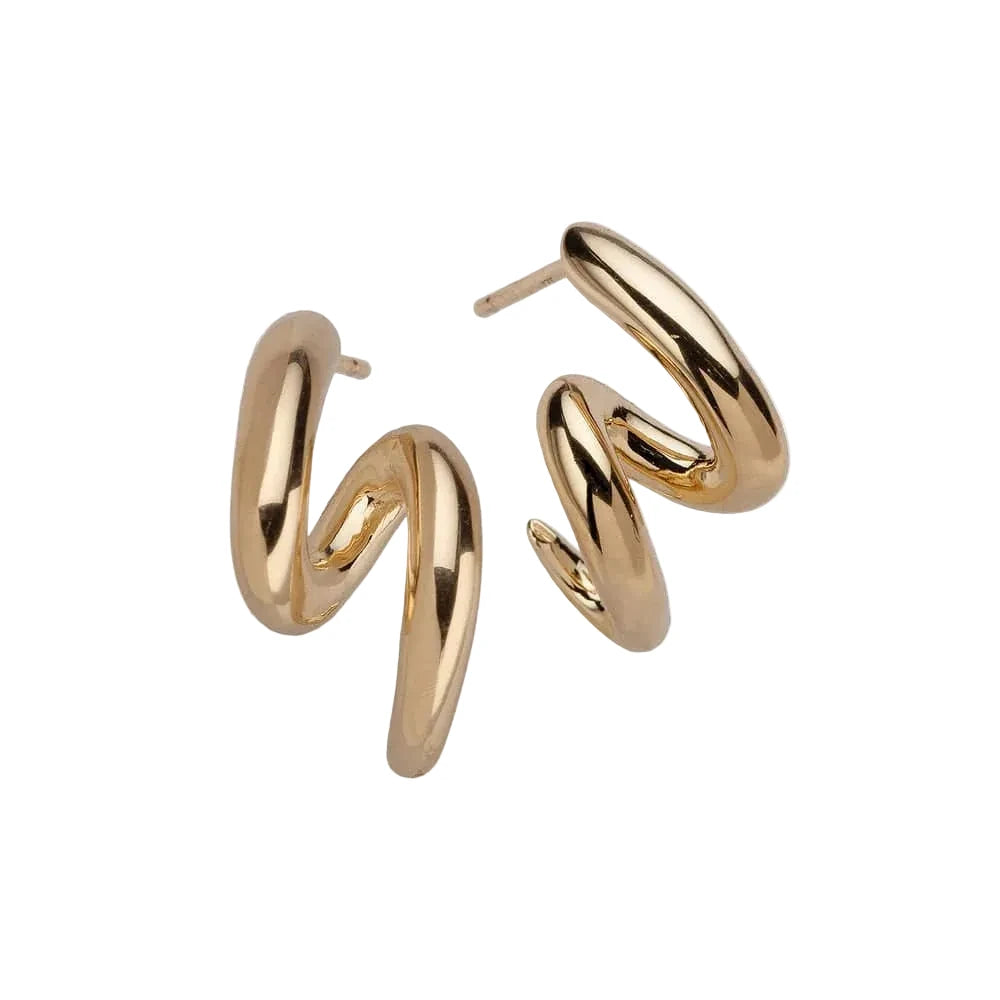 Haze 3/4" Earrings Gold