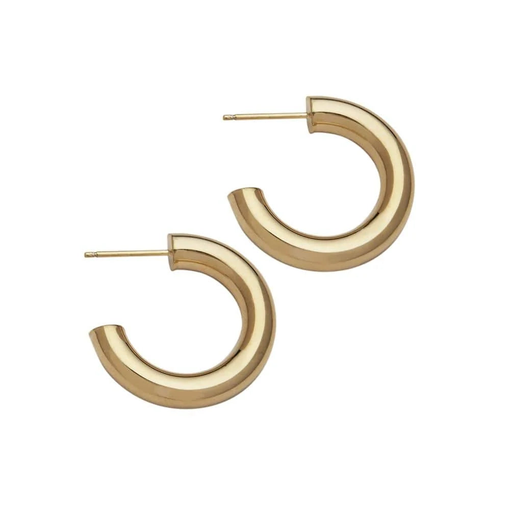 Lou 1" Hoops Gold PB Earrings Jennifer Zeuner 