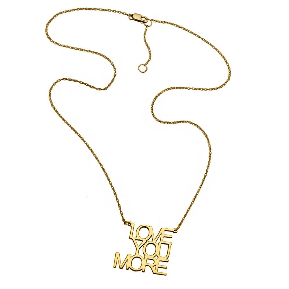 Love You More 1/2" Necklace Yellow Gold PS Necklaces Jennifer Zeuner 