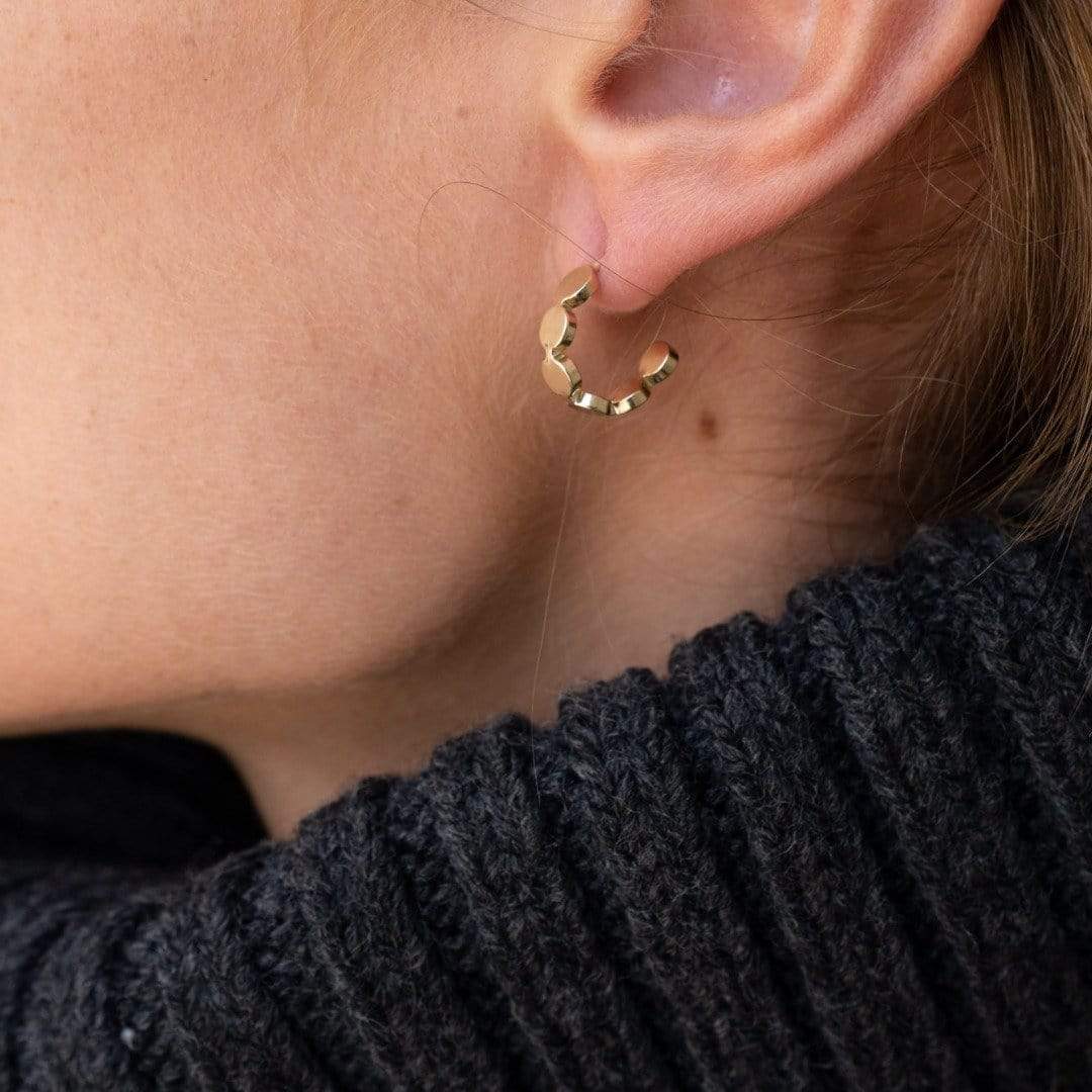Margaux 1/2" Hoops Gold PB Earrings Jennifer Zeuner 