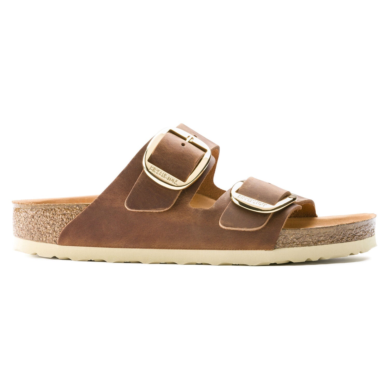 Arizona Big Buckle Cognac Shoes - Sandals - Flat Sandals Birkenstock 