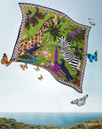 Jungle Small Square Scarf Green Scarves Ortigia 