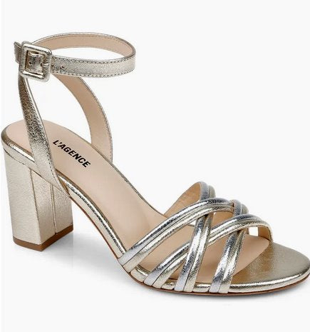 Acelynn Sanal Gold/ Silver Shoes - Evening Shoes L&#39;Agence Shoes 