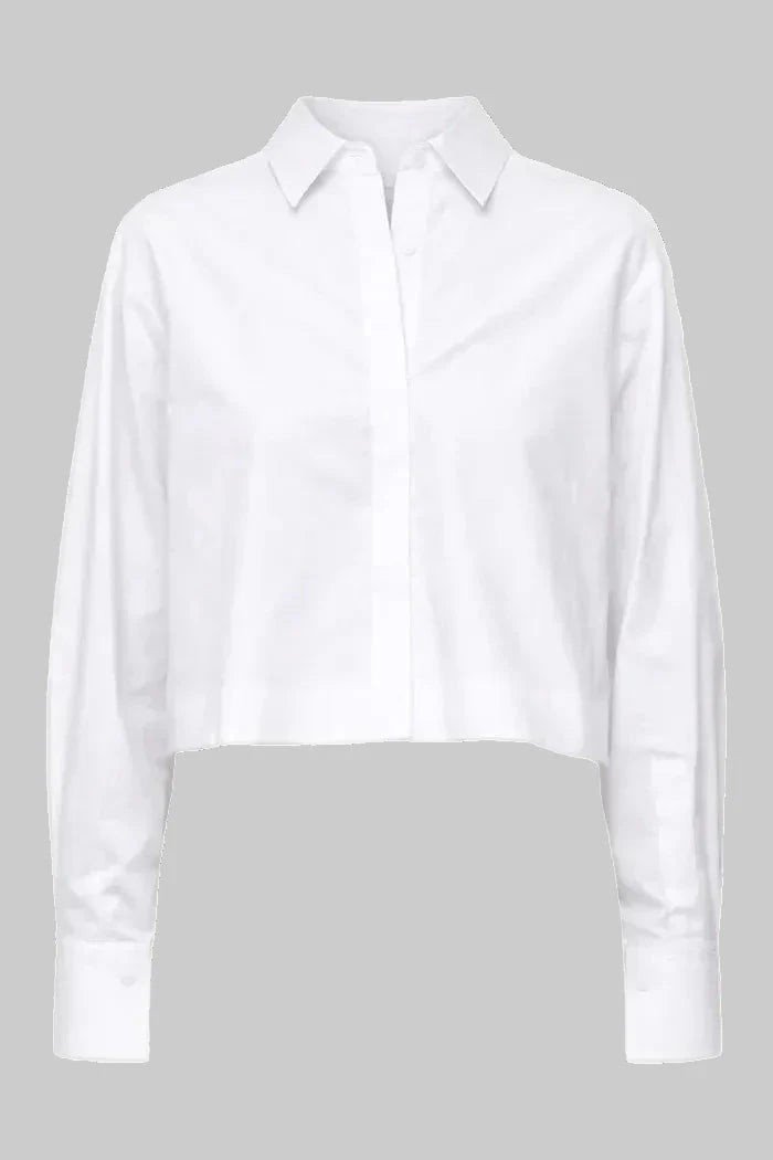 Kacey Cotton Lace Shirt Ivory Tops - Button Down Simkhai 