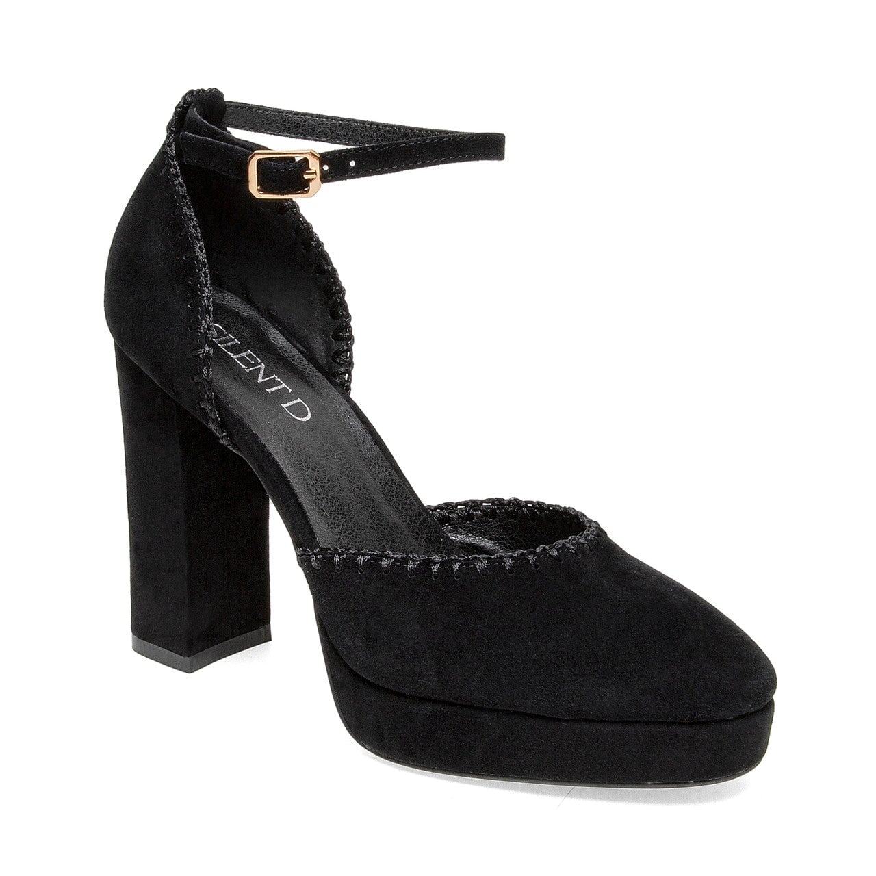 Addie Suede Black Shoes - Pumps - High Silent D 