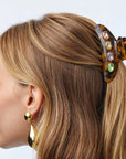 Large Crystal Claw Clip Tortoise Accessories - Beauty & Hair Lele Sadoughi 