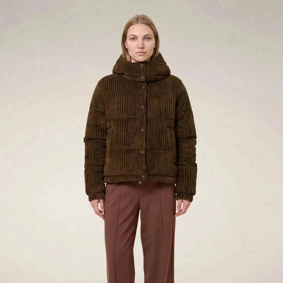 Nadege Puffer Jacket Soil Brown Outerwear - Longsleeve Save The Duck 