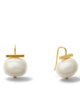 Large Statement Making Pebble Pearls White Earrings Catherine Canino 