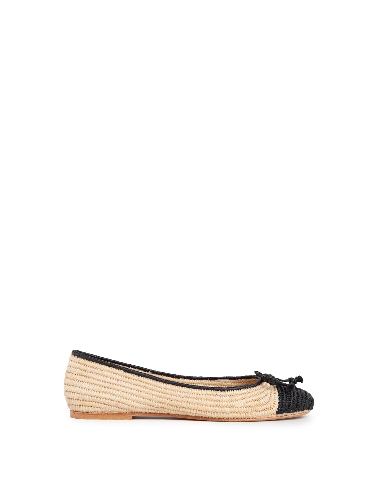 Idara Raffia Black Shoes - Flats - Ballet Paloma Barcelo 