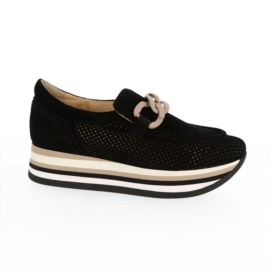 Cassie Black Shoes - Flats - Loafer Softwaves 