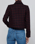 Nyx Cropped Jacket Midnight Burgundy Tweed