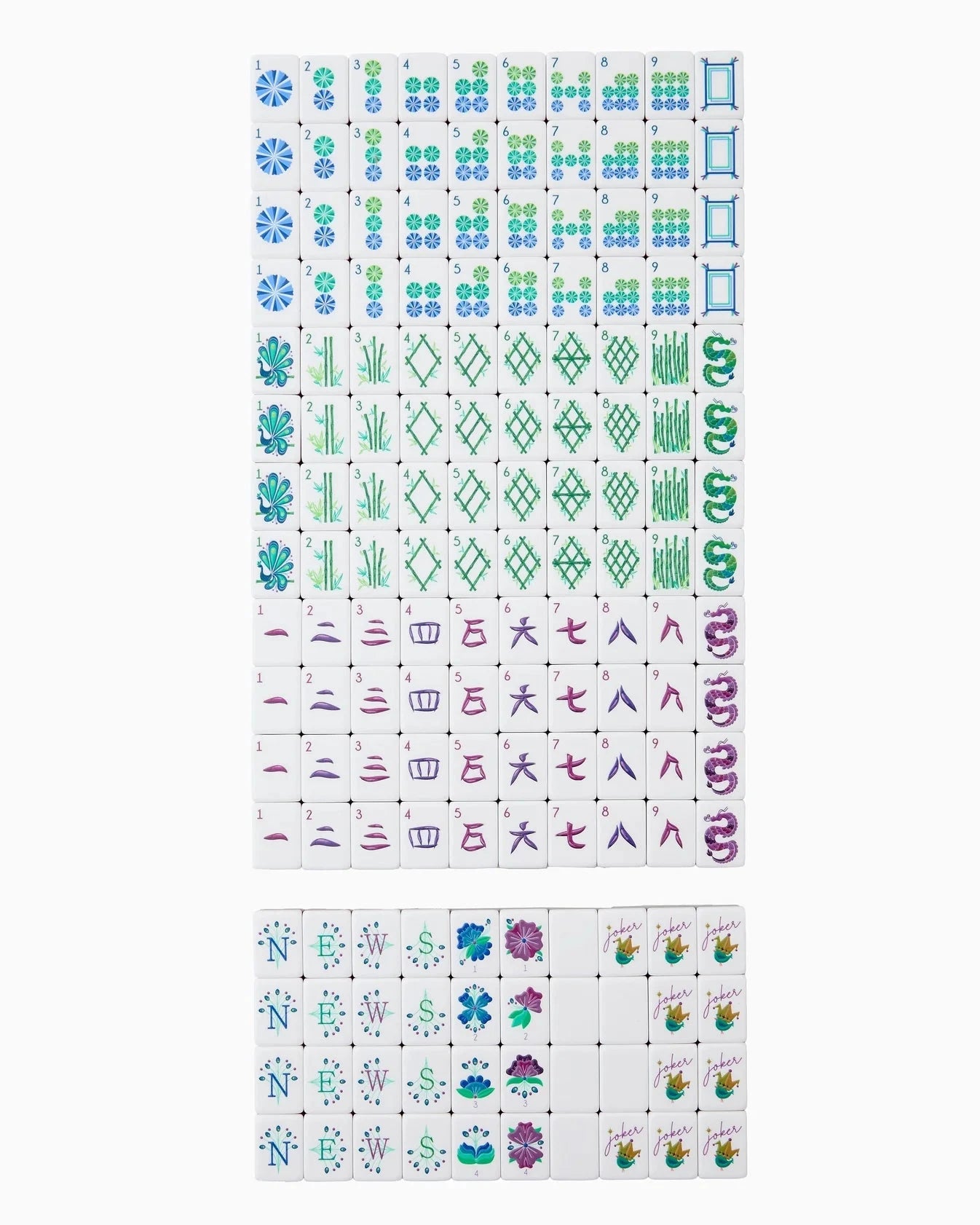 Lagoon Mahjong Tiles Home Decor - Games Oh My Mahjong 