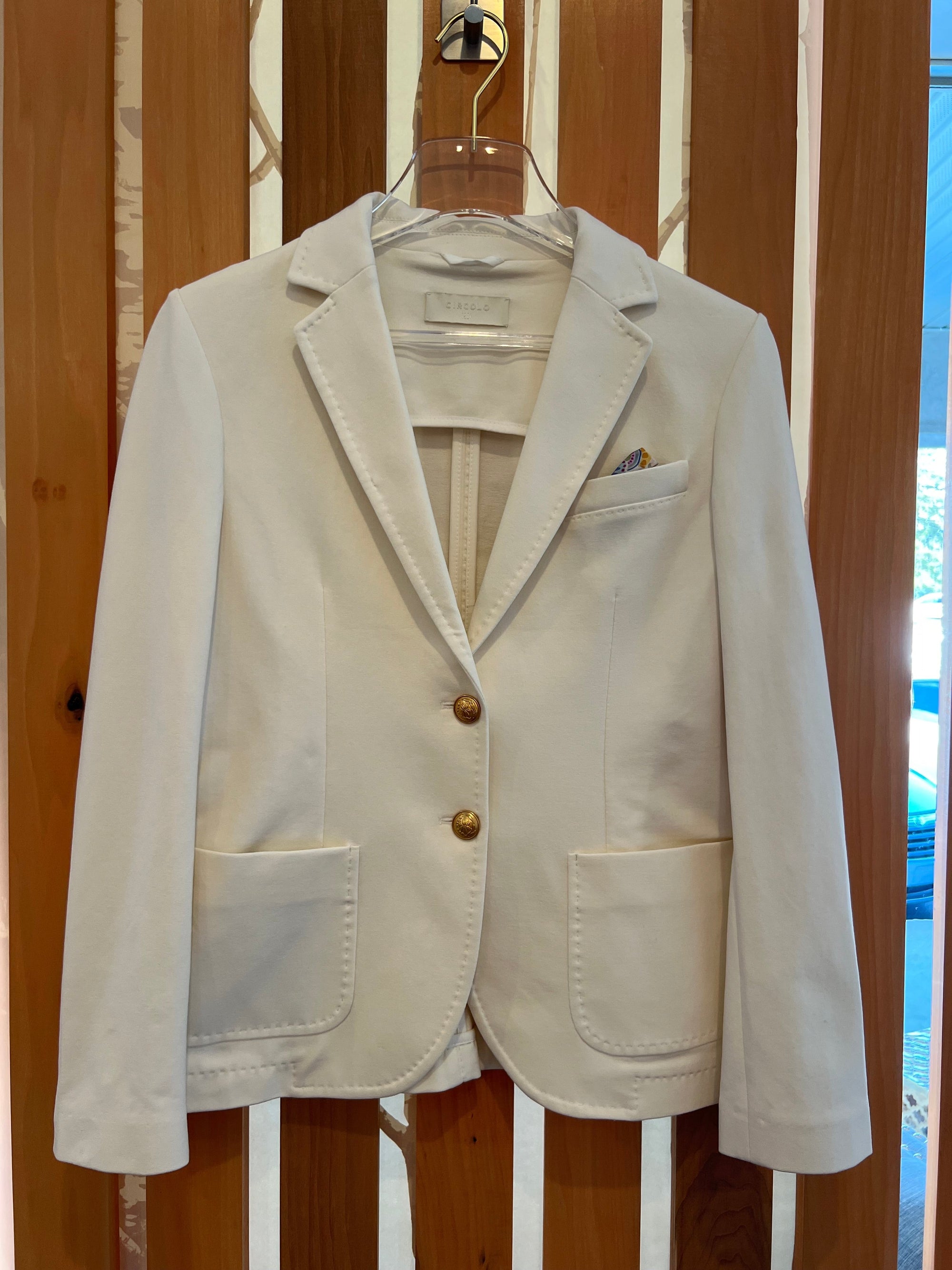 Slim Fleece Blazer Latte Jackets - Blazers Circolo 