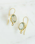 Faceted Tini Mini Drop Earrings Green Amethyst Earrings Laura Foote Designs 