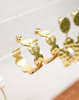 Hammered Gold 30MM Hoop Earrings Earrings Laura Foote Designs 