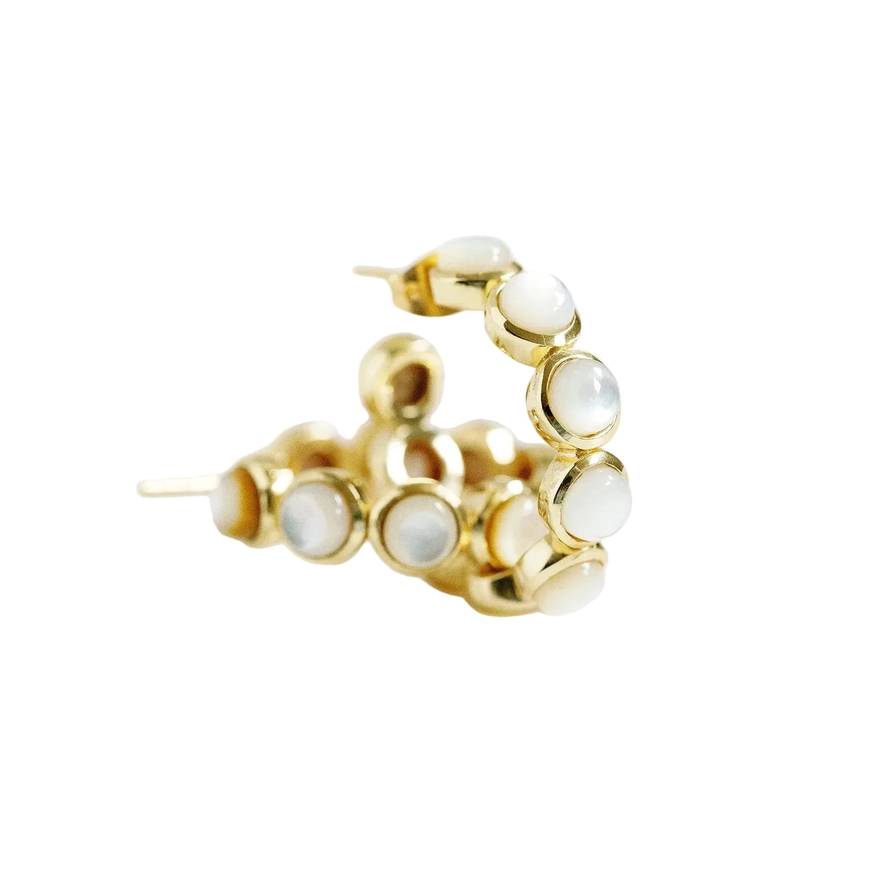 Mini Rory Hoop Earrings MOP Earrings Laura Foote Designs 