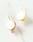 Tini Mini Drop Earrings Mother of Pearl Earrings Laura Foote Designs 