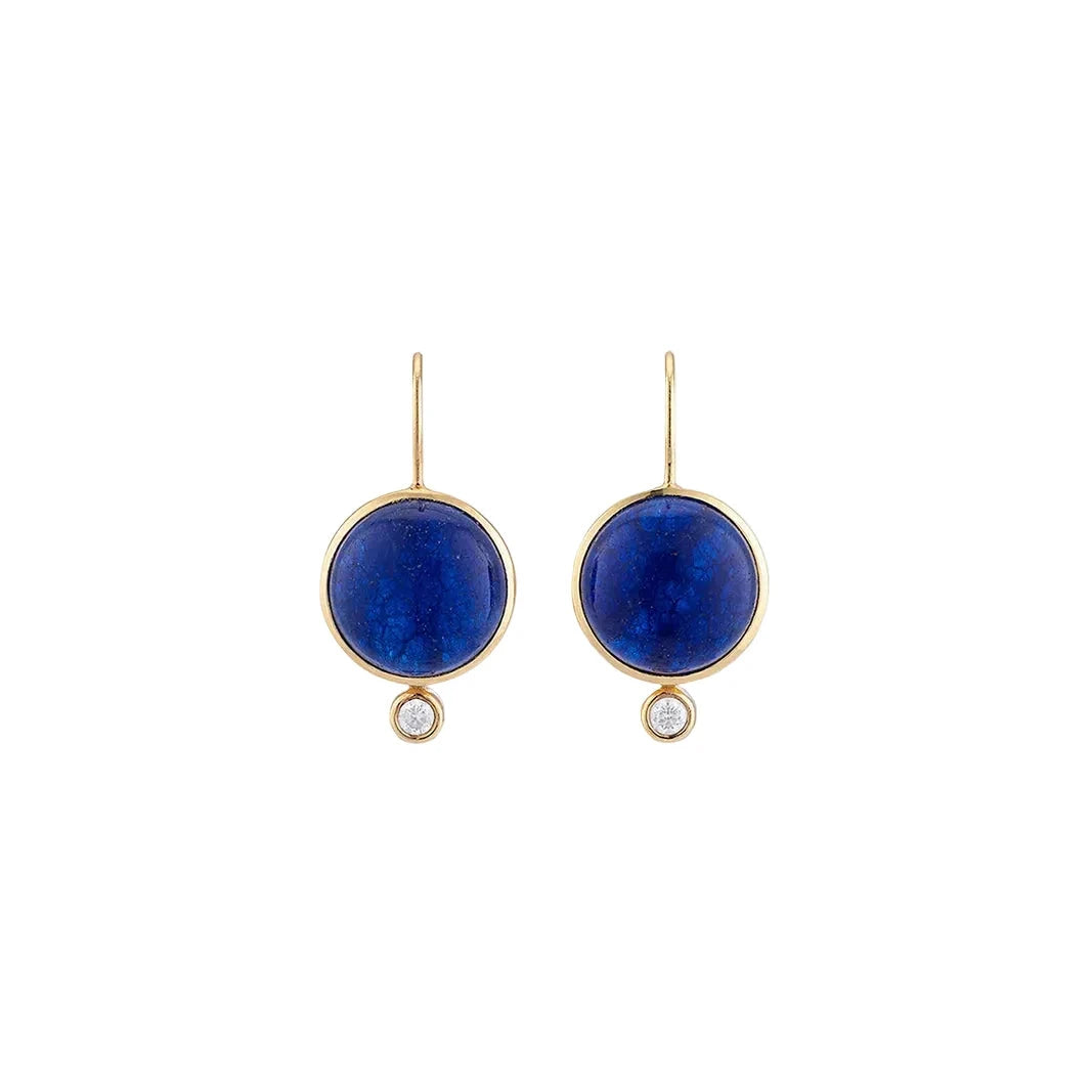 Tini MIni Drop Earrings Dark Blue Quartz/CZ Earrings Laura Foote Designs 