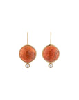 Tini Mini Drop Earrings Sponges Coral/CZ Earrings Laura Foote Designs 