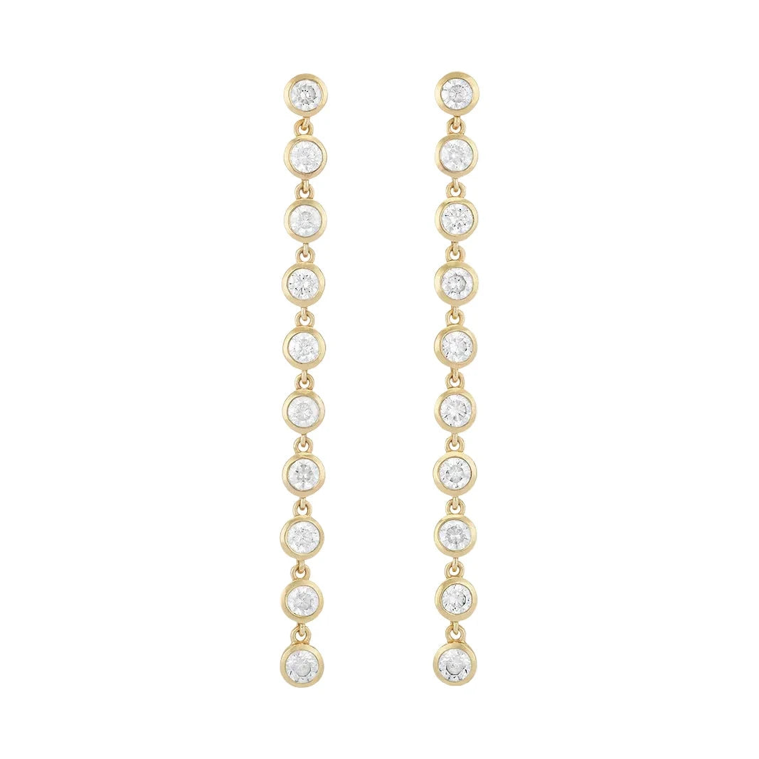 Trails Drop Earrings CZ Earrings Laura Foote Designs 