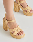 Lacye Heels Natural Woven Shoes - Sandals - Heeled Sandals Dolce Vita 