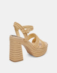 Lacye Heels Natural Woven Shoes - Sandals - Heeled Sandals Dolce Vita 