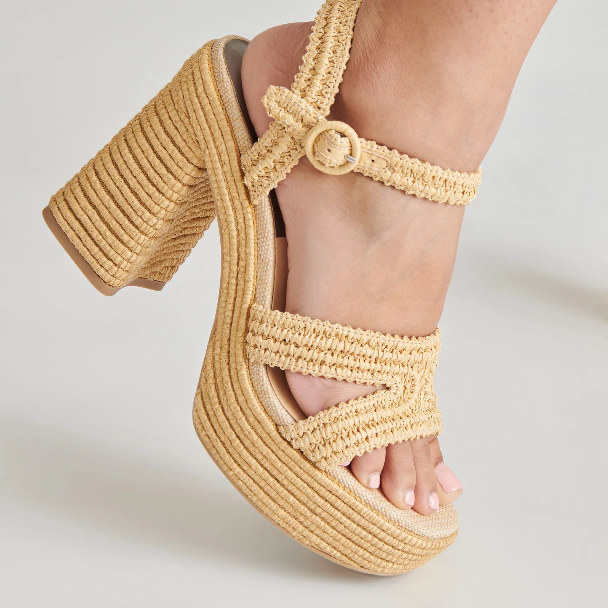 Lacye Heels Natural Woven Shoes - Sandals - Heeled Sandals Dolce Vita 