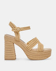 Lacye Heels Natural Woven Shoes - Sandals - Heeled Sandals Dolce Vita 