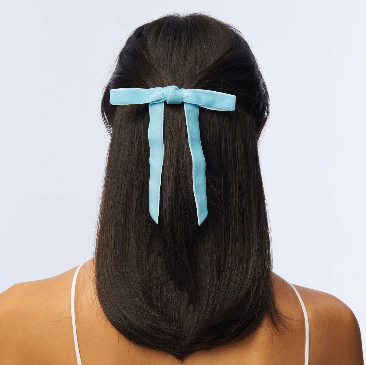 Bardot Bow Barrette Dusty Sky Accessories - Beauty & Hair Lele Sadoughi 