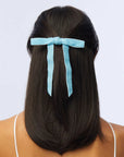 Bardot Bow Barrette Dusty Sky Accessories - Beauty & Hair Lele Sadoughi 