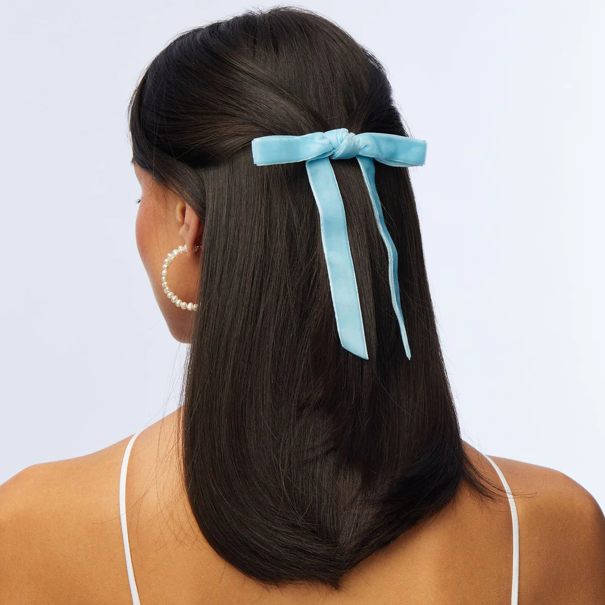 Bardot Bow Barrette Dusty Sky Accessories - Beauty & Hair Lele Sadoughi 