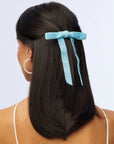 Bardot Bow Barrette Dusty Sky Accessories - Beauty & Hair Lele Sadoughi 