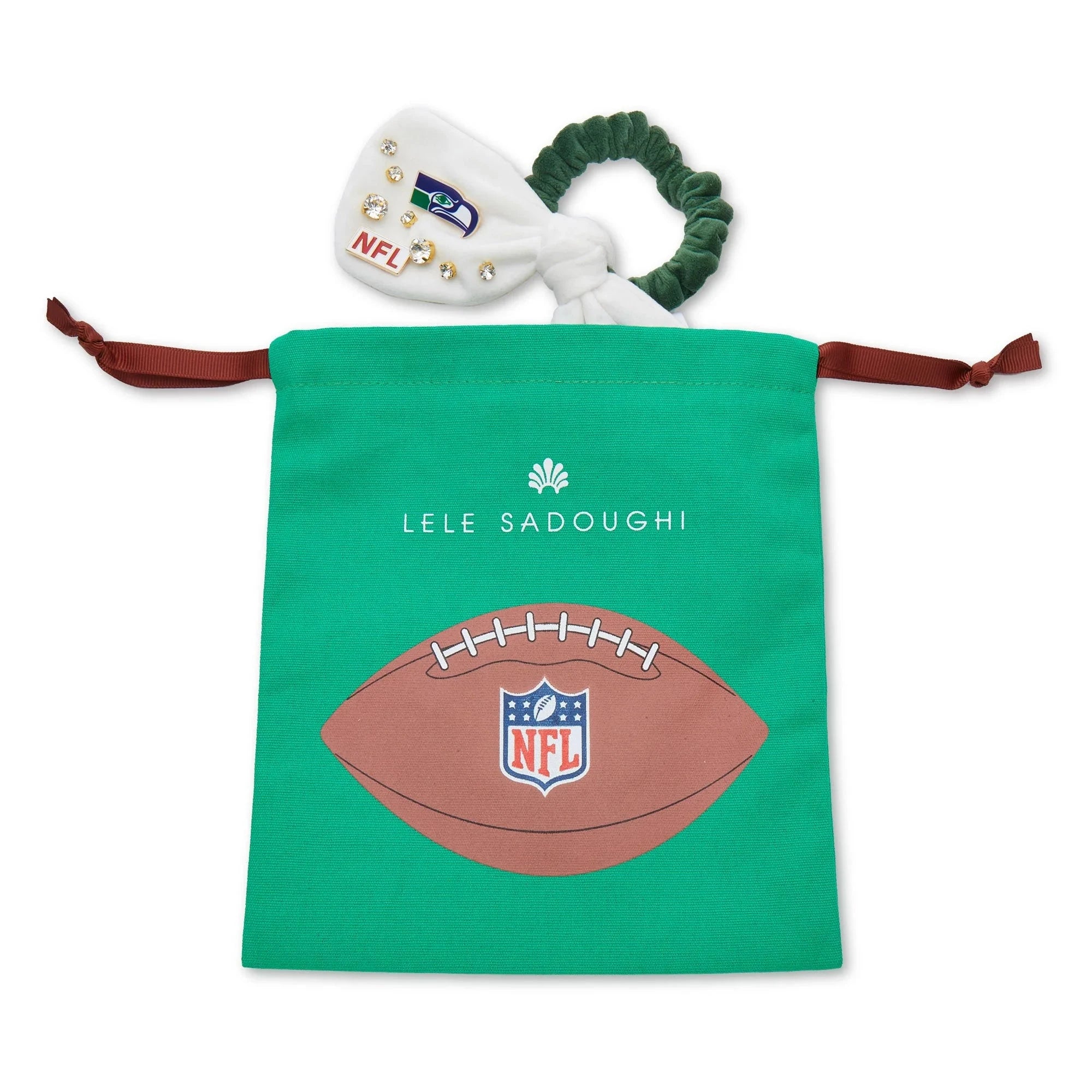 Philadelphia Eagles Bow Scrunchie Beauty & Hair Lele Sadoughi 
