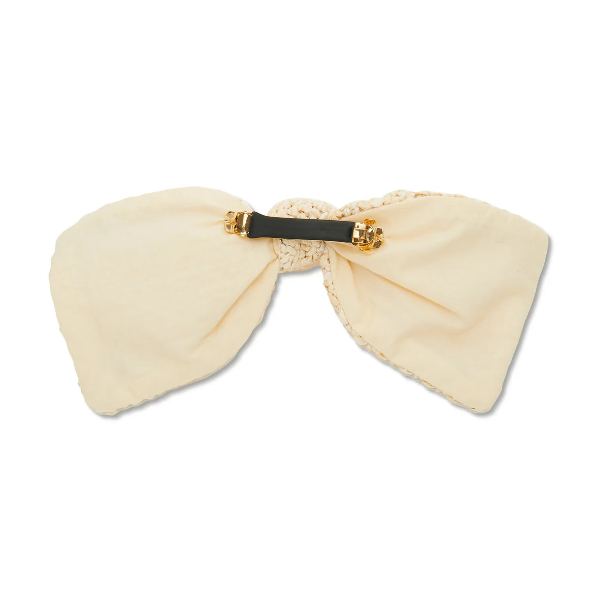 Raffia Bow Barrette Ivory Accessories - Beauty & Hair Lele Sadoughi 