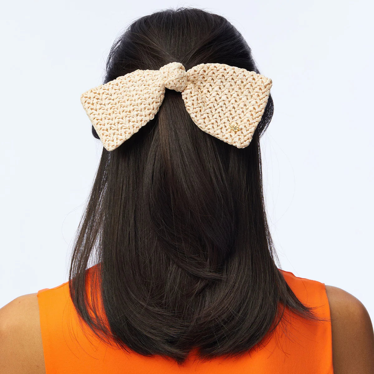 Raffia Bow Barrette Ivory Accessories - Beauty &amp; Hair Lele Sadoughi 